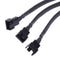 4-Pin PWM Fan Cable 1-3 Way Splitter Black Sleeves Extension Cable