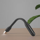 LED USB Night Light Desk Book Light Portable Lamp Bendable Lighting (Black)