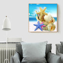 Conch Sea Star Full Round Drill Mosaic Wall Art Picture of Rhinestone Decoration