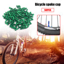 50pcs Metal Nipples for 14G 2mm Spokes Mountain Bike Cycling Parts (Green)