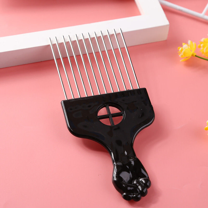 Wide Teeth Metal Comb Stainless Steel Hair Cutting Styling Barbers Trimming