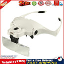 5 Lens Adjustable Loupe Headband Magnifying Glass Magnifier with LED  Newly