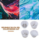 4pcs Split Color Mixing Cup for Art Paints 5 Channels Pouring Cup White (5)
