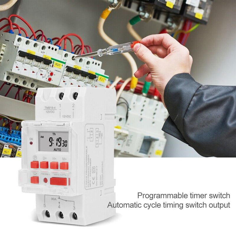 Programmable Timer Switch DIN Automatic Cycle Timing Controller (TM919B-4)
