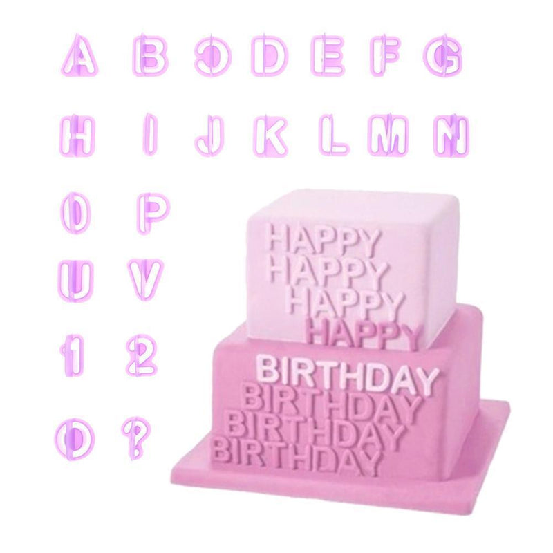 40pcs/set Alphabet Letter Number Fondant Cake Mold Biscuit Baking Mould Newly