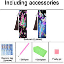 2pcs 5D DIY Diamond Painting Leather Bookmark Decoration Special-shaped Dri