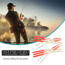 10pcs/Lot Peafowl Feather Float Hard Tail Type Fishing Float Bobber with Rings