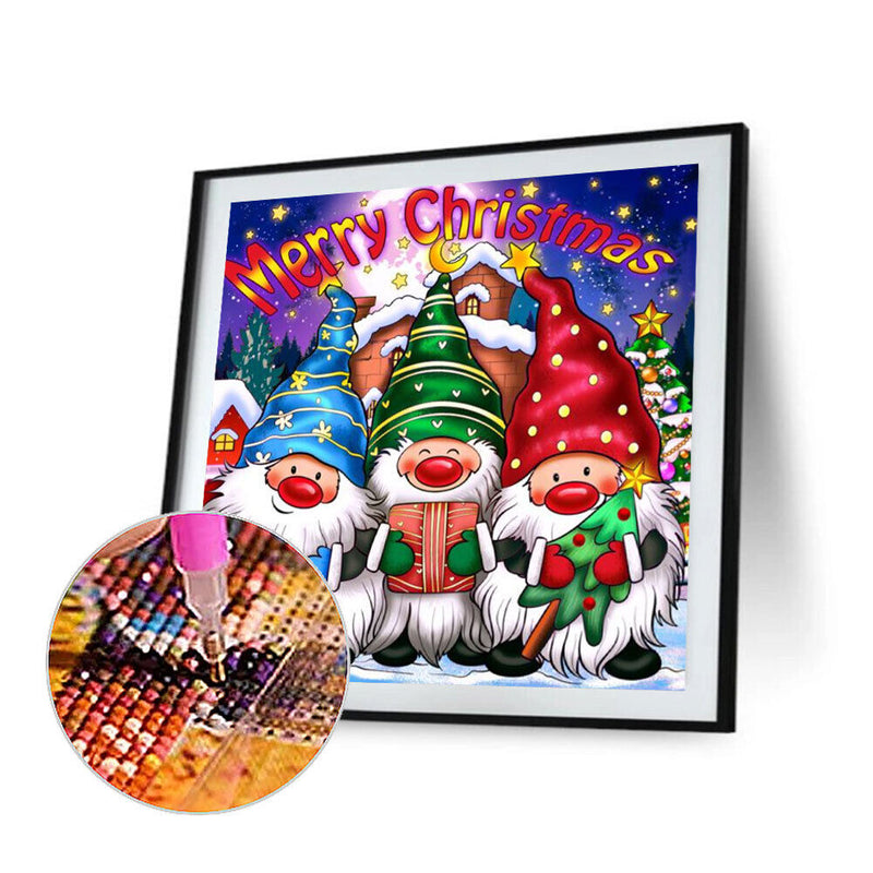 Christmas Cute Goblins Diamond Painting Kits Full Round Drill 30x30cm (L326