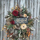 Fall Door WreathThanksgiving Day Christmas Harvest Front-Door Wreath gifts