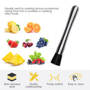 Stainless Steel Cocktail Muddler Wine Mixing Stick Ice Crusher Bar Tool (S)