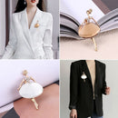 Gift Crystal Badge Ballet Girl Pin Clothes Accessories Dancing Girl Brooches