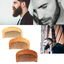 Styling Tool Peach Wood Beard Hair Comb Mustaches Brush Fine Coarse Teeth