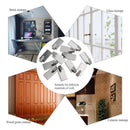 6pcs Stainless Steel Self-Adhesive Hooks Kit Traceless Kitchen Door Rack Newly