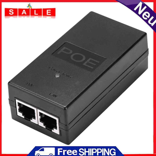 15V 0.8A 24W Desktop POE Power Injector Ethernet Adapter Surveillance CCTV