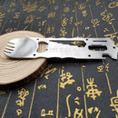 Outdoor EDC Portable Cutlery Fork Spoon Bottle Opener Camping Picnic Tool Newly