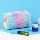 Gradient Color Plush Cosmetic Bag Finishing Bag Makeup Pouch Storage Case