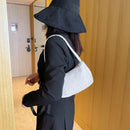 Fashion Woolen Handbag Underarm Bag Tote Solid Shoulder Travel Shopping Clutches