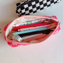 2pcs Makeup Bags Knitting Pencil Case Zipper Portable Travel for Weekend Holiday