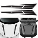 Vinyl Car Stickers Racing Sports Stripe Hood Engine Cover Decals (Black) Newly