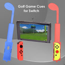 2pcs Retractable Golf Club for Nintend Switch Controller Adapter (Blue+Red)