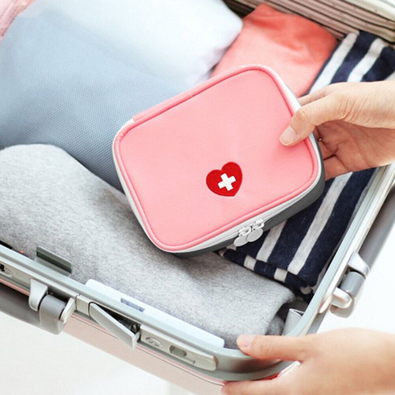 Portable Emergency Medical Bag Outdoor First Aid Drug Storage Bags (Pink) Newly