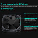 Phanteks 4 Pin PC Case 14cm Cooling Fan Silent PWM Cooler Radiator (Black) Newly