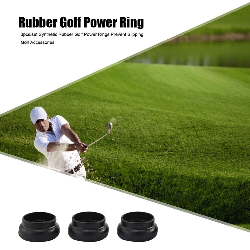 3pcs Synthetic Rubber Golf Power Rings Prevent Slipping Golf Club Accessori