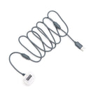 1.8m Dual Magnetic Ring USB Charging Cable for Xbox 360 Controller (Grey) Newly