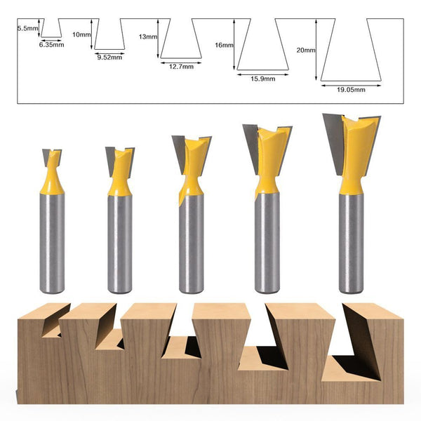 Dovetail Router Cutter Dovetail Router Bit Hradness End Cutter Woodworking Tool
