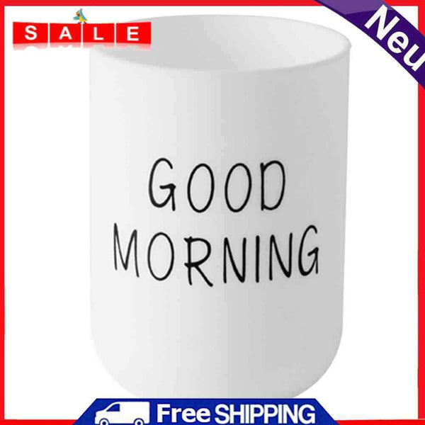 Lightweight Good Morning Portable Bathroom Washing Travel Toothpaste Holder Cup