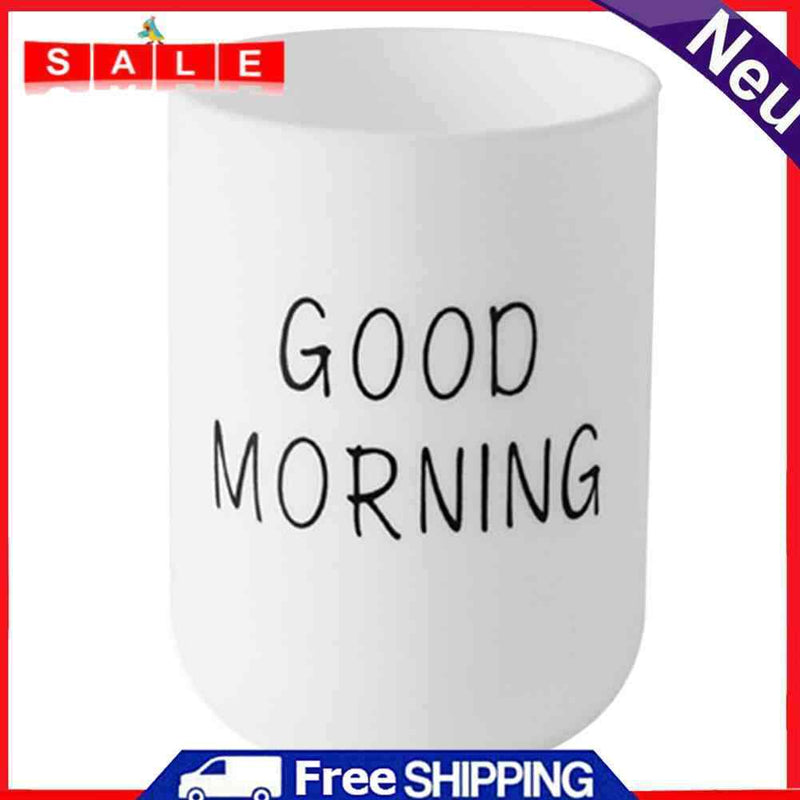 Lightweight Good Morning Portable Bathroom Washing Travel Toothpaste Holder Cup