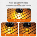 LED Camping Light USB Rechargeable Portable Outdoor Tent Lamp with Hook (A)