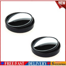 2x Car Blind Spot Mirrors Adjustable Round Blindspot Parking Mirror (Black)