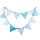 12 Flags 3.2m Blue Cotton Party Wedding Pennant Bunting Banner Decor