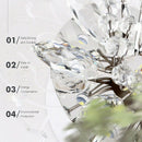 Modern LED Flower Crystal Ceiling Chandelier 9W Decor Lamp (Warm White) Newly