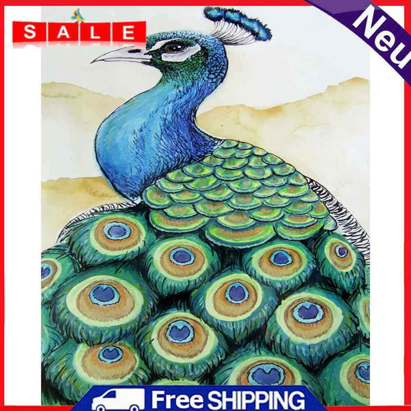40x50cm Peacock Frameless Picture Oil Paint By Numbers Hand Painted Home Decor
