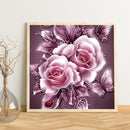 Frameless Oil Paint By Numbers Flower DIY Canvas Picture Craft Kit for Home