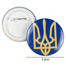 Ukraine Ukrainian Map Flag Symbol Round 12 Styles Clothes Pins(F)