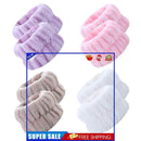 #A 4 Pairs Wrist Spa Washband Wash Towel Band Scrunchies for Washing Face Reusab