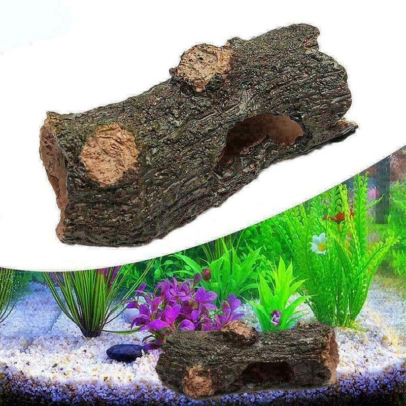 Aquarium Hide Fish Cave Ornament Hide Hollow Tree Hiding P4Z0 Decoration I6N0