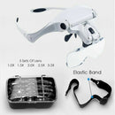 Magnifier Jeweler Bright Magnifying Glass Loupe With 5 Lens LED Light Head