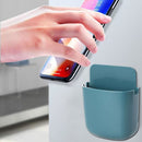 Wall Mounted Organizer Storage Box TV Remote Control Phone Holder (Blue) Newly