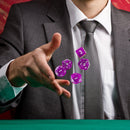 7pcs/Set Multi-sided Dices Digital Polyhedron Acrylic Board Game (Purple)