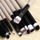15pcs Eyeshadow Makup Brushes Tool Eye Powder Brush Set?Brown Black? Newly
