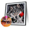 5D DIY Full Drill Diamond Painting Rose Wolf Cross Stitch Embroidery Kit Newly