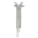 Female Elegant Butterfly Shiny Tassel Hairpin Sweet Side Hair Decors Clips E6B4