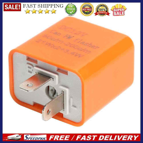 2 Pin Adjustable LED Indicator Flasher Relay Module for Motorcycle Motorbike
