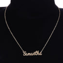 Unisex Nameplate Pendant Chain Customized Signature Necklace Gift/Samantha