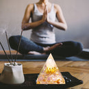 Crystal Pyramid Healing Energy Meditation Crystals Home Office Decor (C) Newly