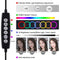 with Tripod LED Ring Light Selfie Video Light 8 Colors RGBW USB 10 Modes